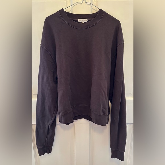 Good American Boyfriend Pullover Sweatshirt Brown 1/Small - Picture 2 of 6